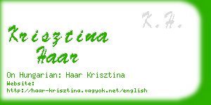 krisztina haar business card
